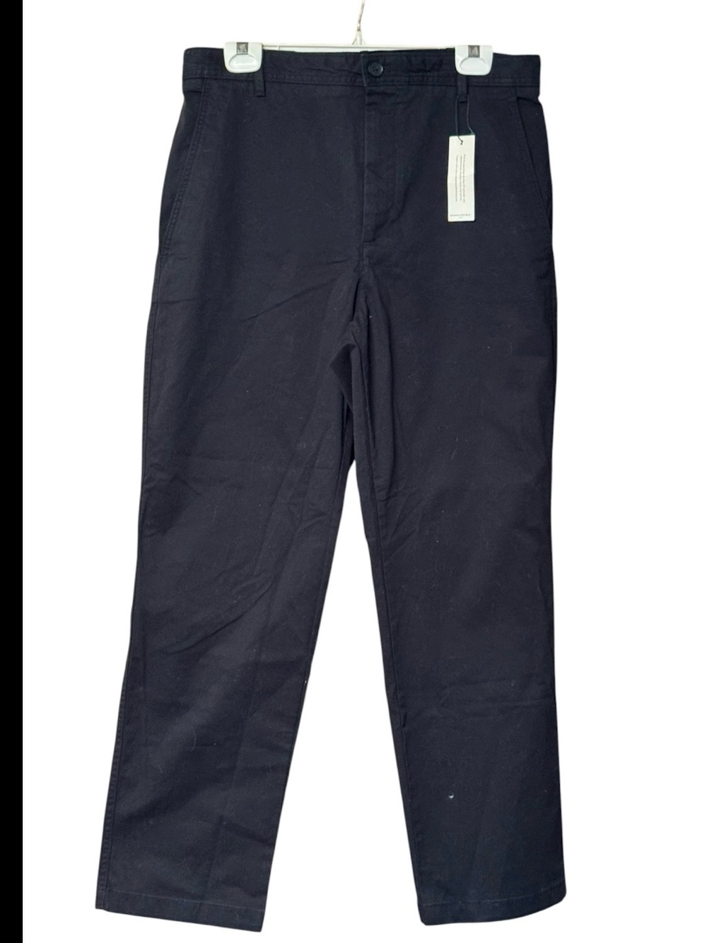 NWT Banana Republic Black High Rise Authentic Chino Cotton Flat Front